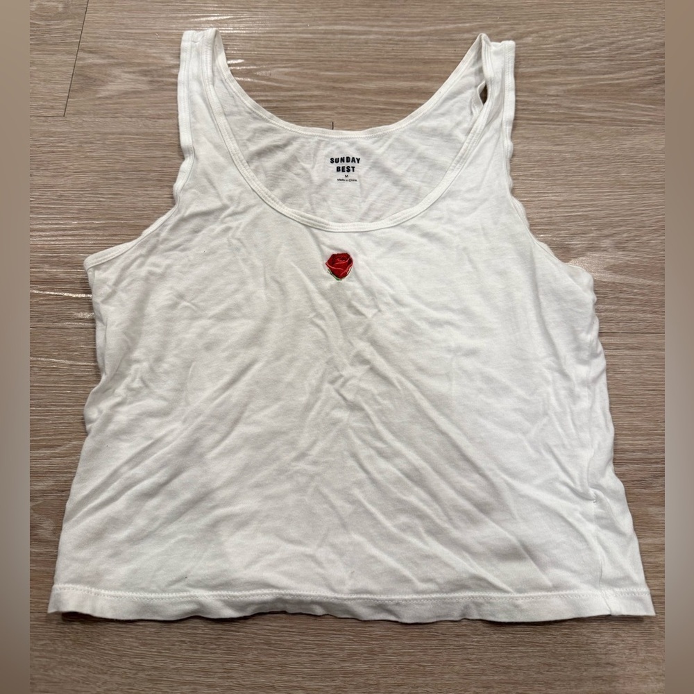Aritzia Sunday Best Rose Tank Top - Size Medium